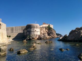 Trdava Bokar oceanside fortress in Dubrovnik (Croatia), as seen from Dubrovnik West Harbour